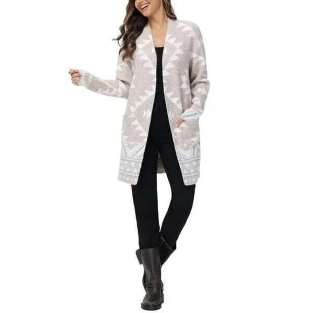 FRYE women’s patterned cardiagan sweater
